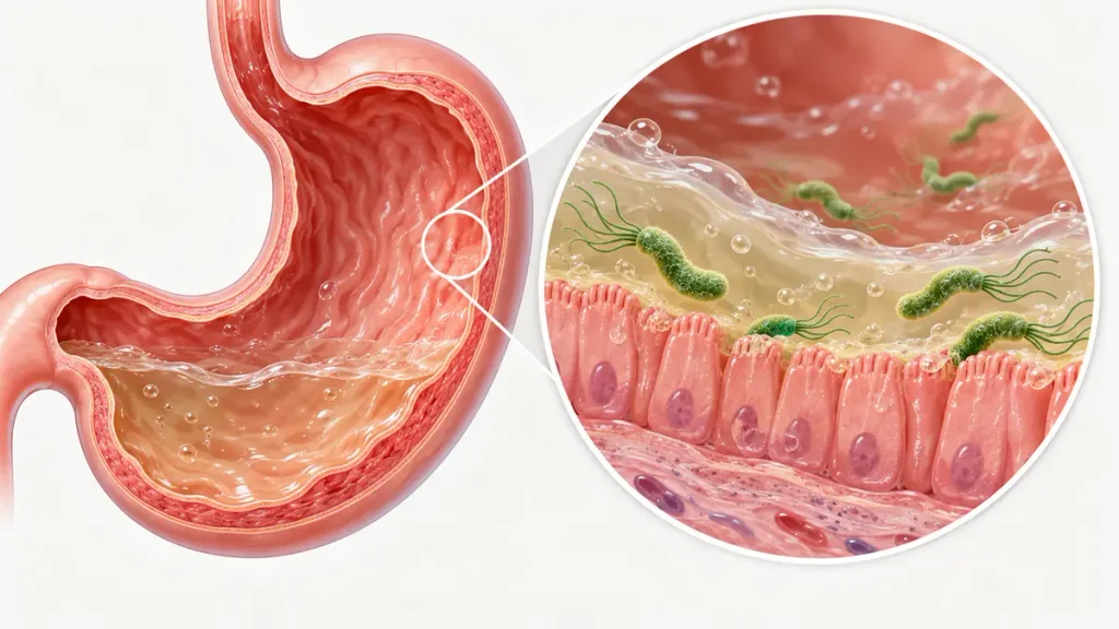 Gut health H. pylori stomach image