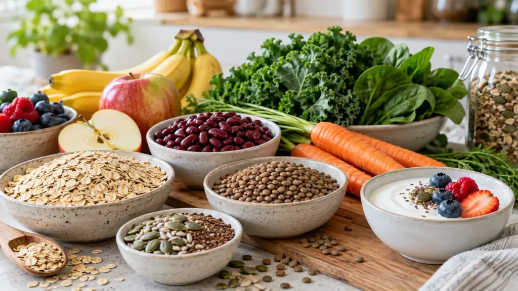 Gut health fibre-rich foods